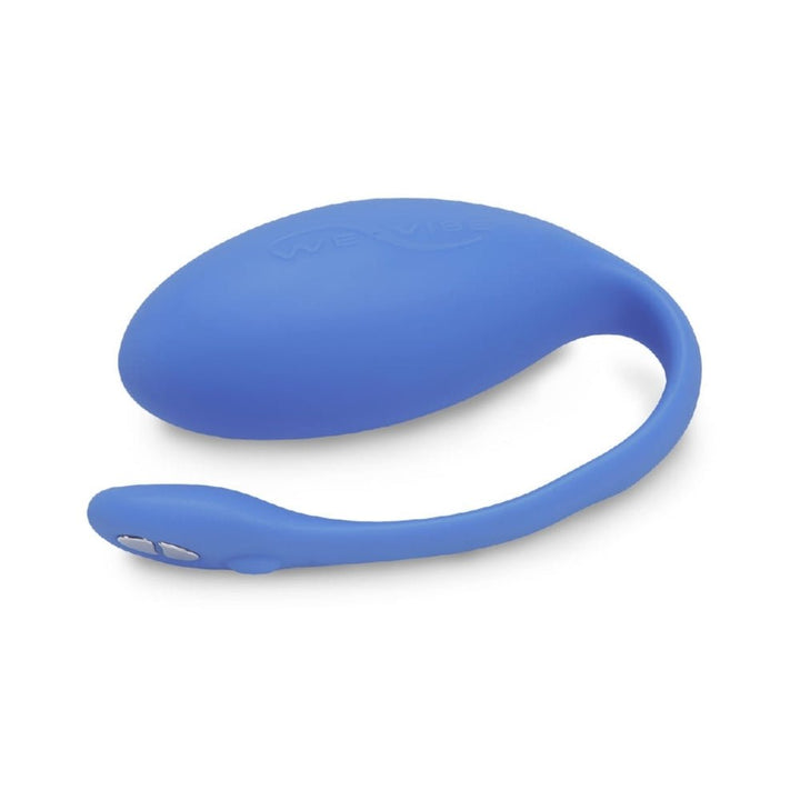 We-Vibe Jive wearable G-spot vibrator in periwinkle blue with ergonomic design and control buttons on the tail loop.