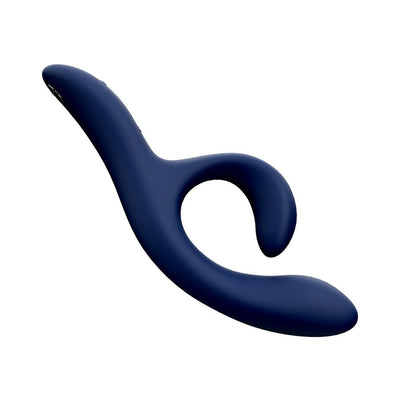 We-Vibe Nova 2 Midnight Blue flexible dual-stimulation vibrator with ergonomic curved design and smooth silicone finish.