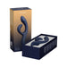 We-Vibe Nova 2 Midnight Blue dual stimulator vibrator displayed in open box with product packaging beside it.