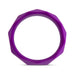 Purple silicone ring with a geometric faceted design and matte finish for secure, comfortable wear.