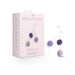 Blush Wellness Kegel Training Kit in purple with three progressively weighted silicone balls and packaging box.