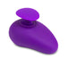 Compact purple Wellness Palm Sense massager with a smooth silicone finish and ergonomic finger fin design.