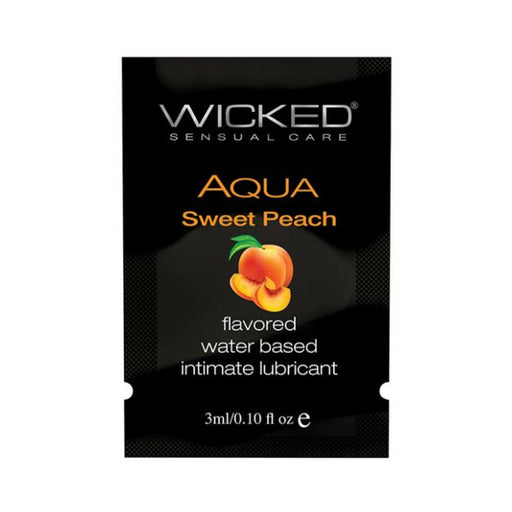 Wicked Aqua Flavored Lubricant Sweet Peach .10oz - SexToy.com