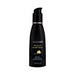 Wicked Aqua Vanilla Bean flavored water-based intimate lubricant in a sleek black 2oz pump bottle with vanilla flower design