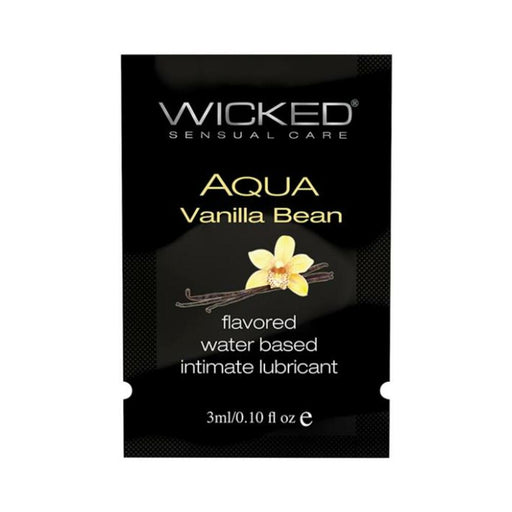 Wicked Aqua Water Based Lubricant Vanilla Bean .1oz - SexToy.com