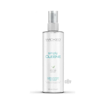 Wicked Simply Cleene antibacterial toy cleaner spray bottle with olive leaf extract, 4 oz.