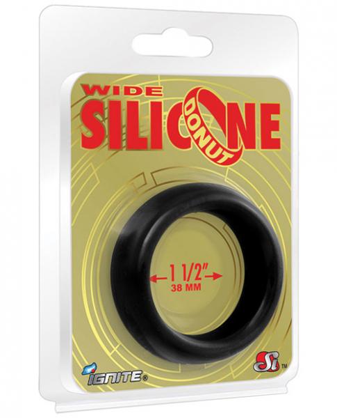 Wide Silicone Donut Black 1.5" | SexToy.com