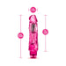 Pink translucent vibrator with realistic texture and measurements displayed, 9.25 inches long and 1.75 inches wide.