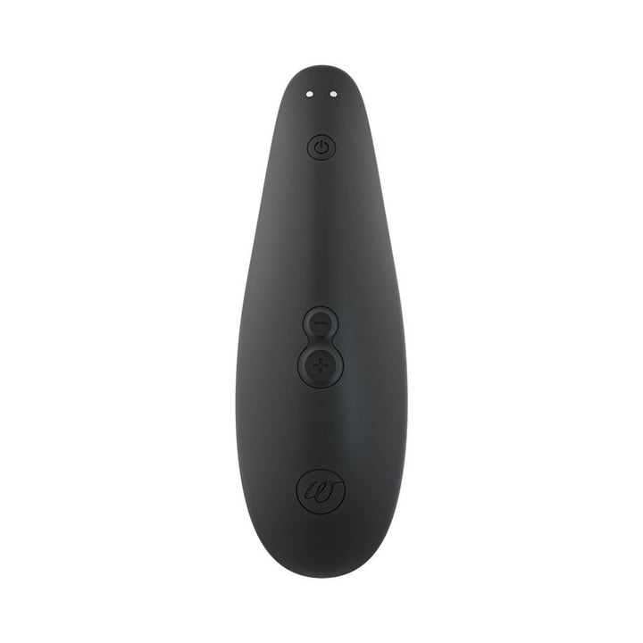 Black Womanizer Classic 2 clitoral stimulator with three control buttons on a white background.