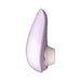 Compact Womanizer Liberty clitoral stimulator in soft lavender with white silicone head and sleek ergonomic design.