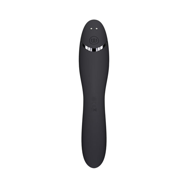 Sleek black Womanizer OG G-spot pleasure air stimulator with smooth silicone surface and curved ergonomic design.