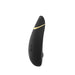 Black Womanizer Premium 2 clitoral stimulator with gold accent and multiple control buttons on a white background.