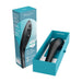 Womanizer Wave Shower Head Masturbator in sleek black with packaging box and open teal gift box display