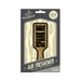 Wood Rocket Spank Me Paddle sandalwood-scented cardboard air freshener in packaging with wood grain design.