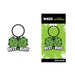 Green enamel keychain featuring two smiling cannabis buds with "Best Buds" text and a small leaf icon.