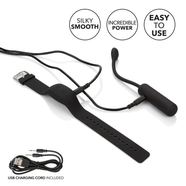 Wristband Remote Petite Bullet Vibrator Black | SexToy.com