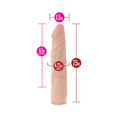 X5 7.5 inches Cock With Flexible Spine Beige - SexToy.com