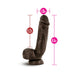 Natural-colored realistic dildo with suction cup base, measuring 8.5 inches long and 1.8 inches wide.