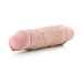 Beige 9-inch realistic textured waterproof vibrator with multi-speed settings and soft flexible material.