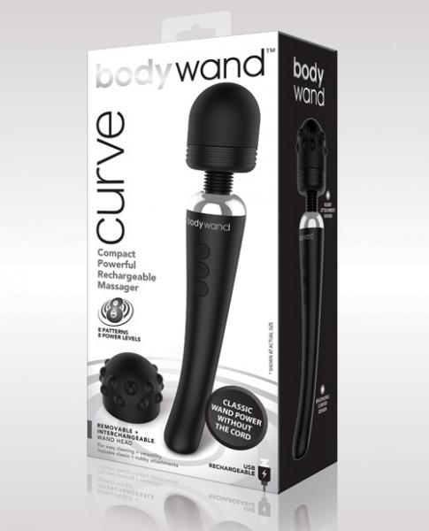 Xgen Bodywand Curve Rechargeable - Black | SexToy.com