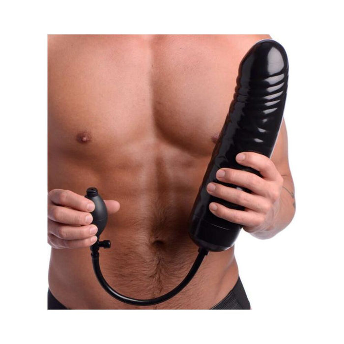 XXL Inflatable Dildo 12.5 inches Black - SexToy.com
