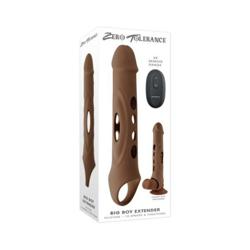 Zero Tolerance Big Boy Extender Rechargeable Extension With Remote Silicone Dark - SexToy.com