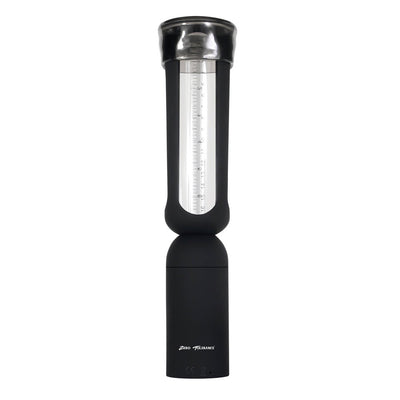 Zero Tolerance Pump It Up black suction penis pump with clear measurement chamber and soft entry sleeve.