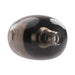 Compact black silicone stroker with a smooth, rounded barrel and open-ended entry for versatile use.