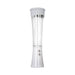 White and clear vacuum pump device with silicone sleeve and control buttons on the base for customizable suction and vibration.