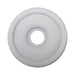 Top view of a soft, round, light gray silicone sleeve with a central hole, designed for vacuum pump use.