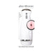 White rechargeable thrusting stroker with control buttons and close-up of soft pink inner nub channel.