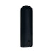 Sleek black rechargeable bullet vibrator with smooth silicone finish and power button detail.