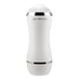 White dual-ended stroker with ergonomic contoured design and chrome accents by Zero Tolerance.