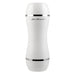 White dual-ended stroker with ergonomic shape and chrome accents by Zero Tolerance, designed for discreet use and easy cleaning.