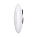White oval-shaped ergonomic remote control with black buttons for vibrating cock ring device
