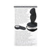 Black ergonomic prostate stimulator with textured shaft and remote control, designed for targeted P-spot pleasure.
