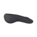 Sleek black ergonomic prostate stimulator with curved textured shaft and smooth surface for targeted pleasure.