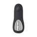 Black ergonomic prostate stimulator with silver accent and Zero Tolerance logo on white background.