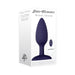 ZT Wicked Twister vibrating silicone butt plug with remote control in dark purple, shown on product packaging.